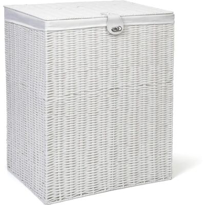 Arpan Laundry Clothes Basket - Medium White Resin Bin Hamper Arpan Laundry Clothes Basket - Medium White Resin Bin Hamper