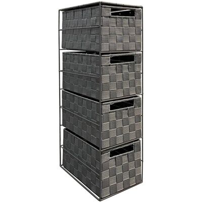 Arpan - 4 Drawer Storage Cabinet Unit - Grey - Storage Cabinet Arpan - 4 Drawer Storage Cabinet Unit - Grey - Storage Cabinet