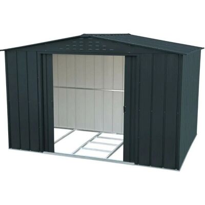EZOOZA - Casetta da giardino in metallo Top Shed 10' x 8' - Spazio da giardino EZOOZA - Casetta da giardino in metallo Top Shed 10' x 8' - Spazio da giardino