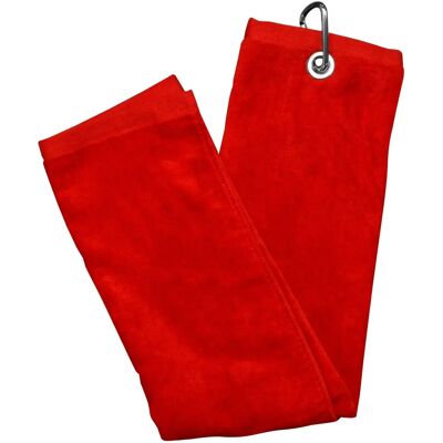 Serviette de golf Longridge à 3 plis rouge - Accessoire de golf Serviette de golf Longridge à 3 plis rouge - Accessoire de golf