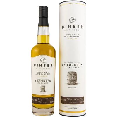 Bimber EX-BOURBON Oak Casks Single Malt London Whisky Batch No. 4 51,2% Vol. 0,7l in Geschenkbox Bimber EX-BOURBON Oak Casks Single Malt London Whisky Batch No. 4 51,2% Vol. 0,7l in Geschenkbox