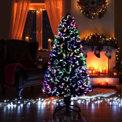 SHATCHI 3ft/90cm Nova Pre-Lit Fibre Optic Christmas Tree - Christmas Tree SHATCHI 3ft/90cm Nova Pre-Lit Fibre Optic Christmas Tree - Christmas Tree