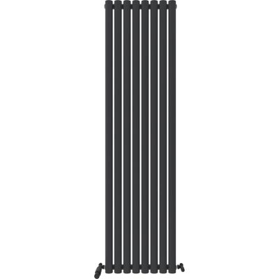 Ibathuk Strata Radiator - Anthracite - Single Panel Oval - 1800x480mm Ibathuk Strata Radiator - Anthracite - Single Panel Oval - 1800x480mm
