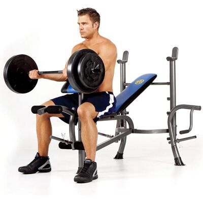Banco de Pesos Ajustável Marcy - Suporta 135kg - Equipamento de Ginásio em Casa Banco de Pesos Ajustável Marcy - Suporta 135kg - Equipamento de Ginásio em Casa