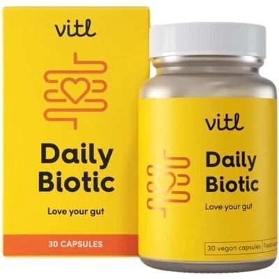 Vitl Daily Biotic - High-strength Probiotics - Vegan Capsules Vitl Daily Biotic - High-strength Probiotics - Vegan Capsules