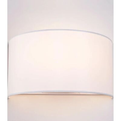Harper Living Wall Wash Light - Semi-Circle Fabric Shade - White - Wall Light Harper Living Wall Wash Light - Semi-Circle Fabric Shade - White - Wall Light