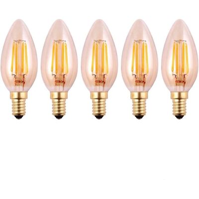 Harper Living - 4.5W E14 LED - Amber Candle - Warm White - LED Bulb Harper Living - 4.5W E14 LED - Amber Candle - Warm White - LED Bulb