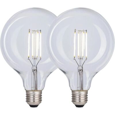 Harper Living - G125 E27 LED Bulb - 8W - Cool White - Pack of 2 Harper Living - G125 E27 LED Bulb - 8W - Cool White - Pack of 2