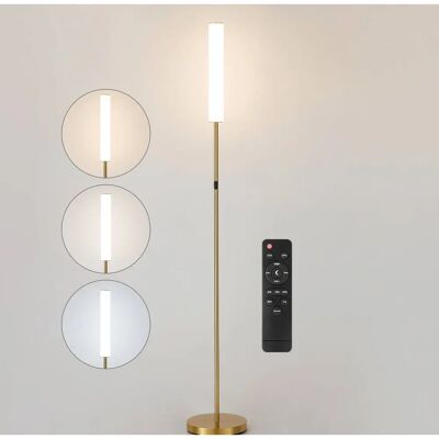 Harper Living - 168cm Modern Floor Lamp - Gold - Frosted Glass Harper Living - 168cm Modern Floor Lamp - Gold - Frosted Glass