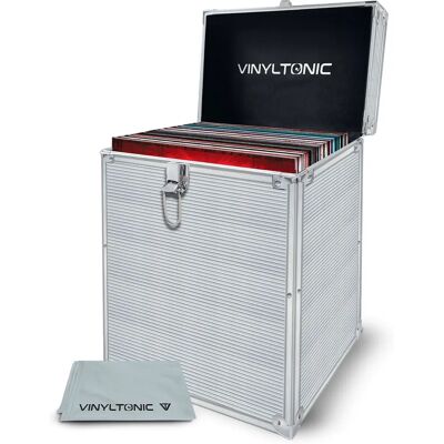 Vinyl Tonic - VT02S - Aluminium - Hopea - LP tallennuslaatikko Vinyl Tonic - VT02S - Aluminium - Hopea - LP tallennuslaatikko