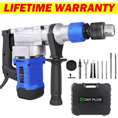Dayplus Rotary Hammer Drill - 4-Mode Heavy Duty Impact Impact SDS Plus Demolition Tool Dayplus Rotary Hammer Drill - 4-Mode Heavy Duty Impact Impact SDS Plus Demolition Tool