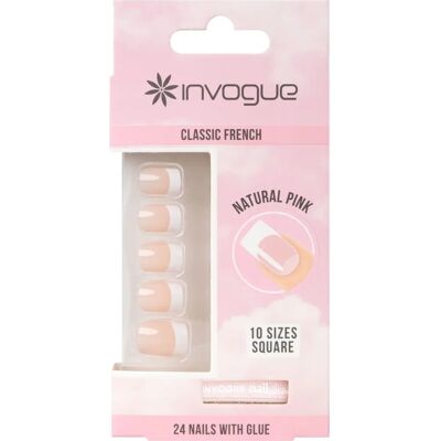 Ongles Français Invogue - Carré Rose - Ongles Ongles Français Invogue - Carré Rose - Ongles