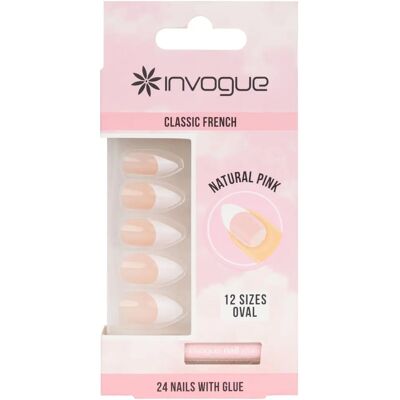 Invogue - Ovale Roze Nagels - Kunstnagels & Nagelontwerp - 24 stuks Invogue - Ovale Roze Nagels - Kunstnagels & Nagelontwerp - 24 stuks