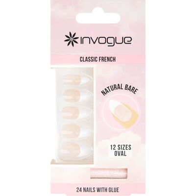Invogue - Franse Oval Nagels - 24 stuks Invogue - Franse Oval Nagels - 24 stuks
