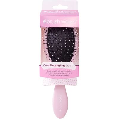 Brosse Démêlante Ovale Rose - Brushworks Professionnelle Brosse Démêlante Ovale Rose - Brushworks Professionnelle