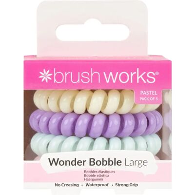 Brushworks Wonder Bobble Large - Elásticos grandes de cabelo - Pack de 5 Brushworks Wonder Bobble Large - Elásticos grandes de cabelo - Pack de 5