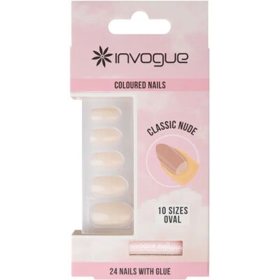 Invogue Nude Ovale Nagels - Nagels Invogue Nude Ovale Nagels - Nagels