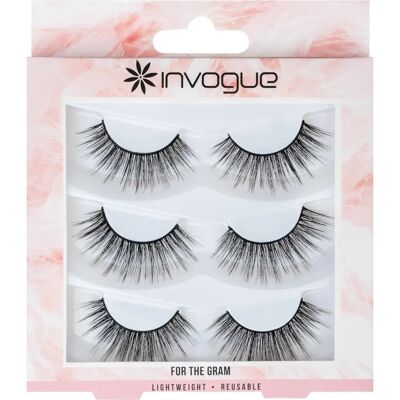 Invogue Vault 3 Pack de Faux Cils - Look Glamour Invogue Vault 3 Pack de Faux Cils - Look Glamour