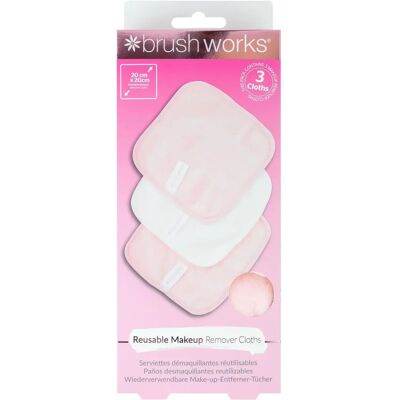 Șervețele demachiante Brushworks - Vegan, 3 bucăți Șervețele demachiante Brushworks - Vegan, 3 bucăți