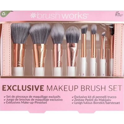 Set di Pennelli Trucco Mini di Brushworks con Borsa - Viso & Occhi Set di Pennelli Trucco Mini di Brushworks con Borsa - Viso & Occhi