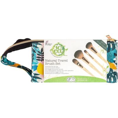 So Eco Juego de Brochas de Viaje Natural - Set de Brochas - Ecológico So Eco Juego de Brochas de Viaje Natural - Set de Brochas - Ecológico