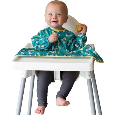 Babador TIDY TOT Zebre vesele - Com mangas compridas, à prova d'água 6-24 meses Babador TIDY TOT Zebre vesele - Com mangas compridas, à prova d'água 6-24 meses
