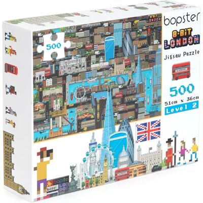 Puzzle Pixel 8-Bit Londres Niveau 2 - Bopster - Publicité Puzzle Pixel 8-Bit Londres Niveau 2 - Bopster - Publicité