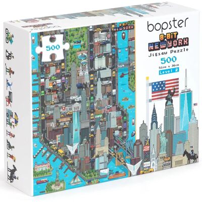 Bopster - Puzzle Pixel 8-Bit New York Niveau 2 - 500 Pièces - Publicité Bopster - Puzzle Pixel 8-Bit New York Niveau 2 - 500 Pièces - Publicité