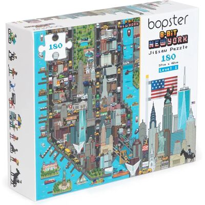 Puzzle pixel 8-Bit de New York - 180 pièces - Publicité Puzzle pixel 8-Bit de New York - 180 pièces - Publicité