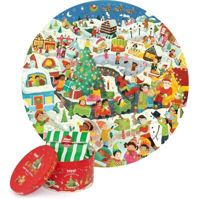 Boppi Bopster Puzzle Rond Thème de Noël 150 Pièces - Publicité Boppi Bopster Puzzle Rond Thème de Noël 150 Pièces - Publicité