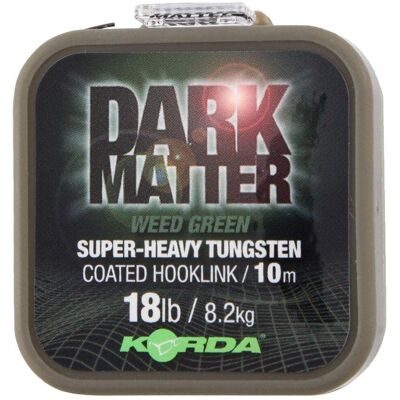 Korda Dark Matter Tungsten Coated Braid - 10m Weed Green 25lb Korda Dark Matter Tungsten Coated Braid - 10m Weed Green 25lb