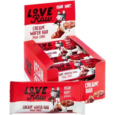 Loveraw Milk Choc Cream Wafer - 12x43g - Wafer Bar Loveraw Milk Choc Cream Wafer - 12x43g - Wafer Bar