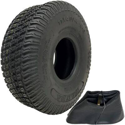 Wanda 11x4.00-4 Grass Tire and Tube - Durable 4-Ply, Inner Tube Tr87 Valve Wanda 11x4.00-4 Grass Tire and Tube - Durable 4-Ply, Inner Tube Tr87 Valve