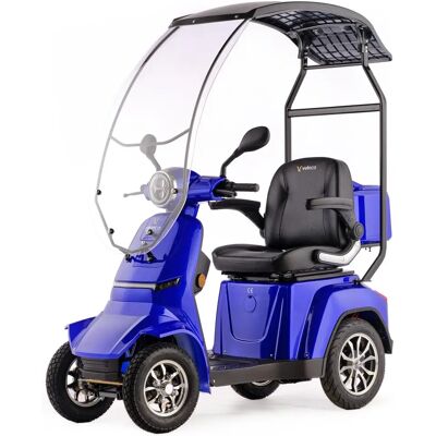 Veleco Electric Scooter Gravis Blue - Mobility, Windscreen, Roof Veleco Electric Scooter Gravis Blue - Mobility, Windscreen, Roof