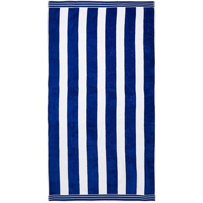 Allure Bath Fashions Navy/white striped large beach towel - Beach towel Allure Bath Fashions Navy/white striped large beach towel - Beach towel