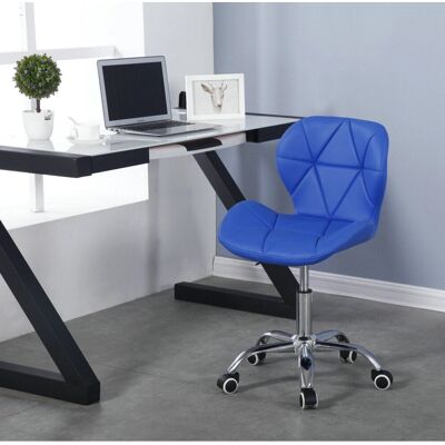 Charles Jacobs Cushioned Swivel Office Chair - Blue - Office chair Charles Jacobs Cushioned Swivel Office Chair - Blue - Office chair