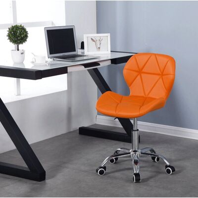 Charles Jacobs - Cushioned Swivel Office Chair - Orange - Chair Charles Jacobs - Cushioned Swivel Office Chair - Orange - Chair