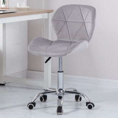 Charles Jacobs - Cushioned Swivel Office Chair - Velvet Grey - Office chair Charles Jacobs - Cushioned Swivel Office Chair - Velvet Grey - Office chair
