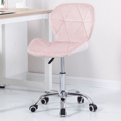 Charles Jacobs Cushioned Swivel - Velvet Pink - Chair Charles Jacobs Cushioned Swivel - Velvet Pink - Chair