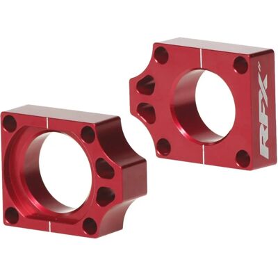 Bloc d'ajustement d'essieu arrière RFX Pro - Rouge - Honda CRF250/450 - Ajusteur d'essieu arrière - Publicité Bloc d'ajustement d'essieu arrière RFX Pro - Rouge - Honda CRF250/450 - Ajusteur d'essieu arrière - Publicité