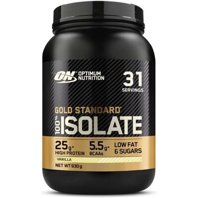 Optimum Nutrition 100 % Gold Standard Isolate 930 g - Vanilje Optimum Nutrition 100 % Gold Standard Isolate 930 g - Vanilje