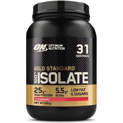 Optimum Nutrition 100 % Gold Standard Isolate 930 g - Aardbei Optimum Nutrition 100 % Gold Standard Isolate 930 g - Aardbei
