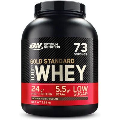 Optimum Nutrition 100% Whey Gold Standard 2273g - Dobbelt rig chokolade Optimum Nutrition 100% Whey Gold Standard 2273g - Dobbelt rig chokolade