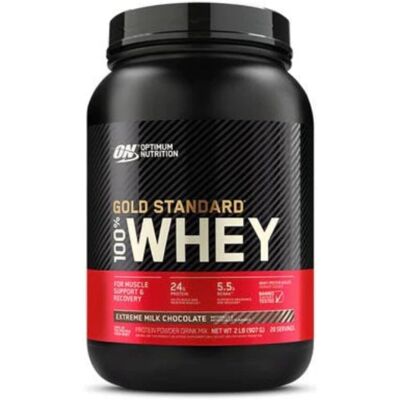 Optimum Nutrition 100% Whey Gold Standard 908g NY LOOK - Ekstrem mælk chokolade Optimum Nutrition 100% Whey Gold Standard 908g NY LOOK - Ekstrem mælk chokolade