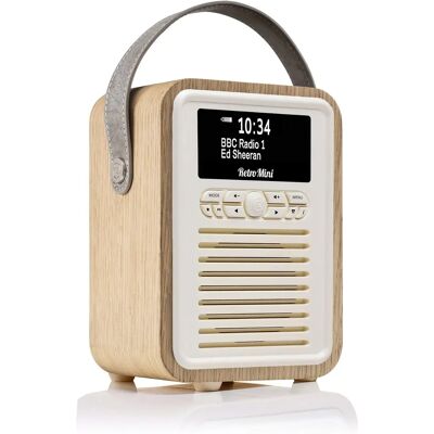 VQ Retro Mini Oak DAB Bluetooth Radio - Portable Vintage Style VQ Retro Mini Oak DAB Bluetooth Radio - Portable Vintage Style