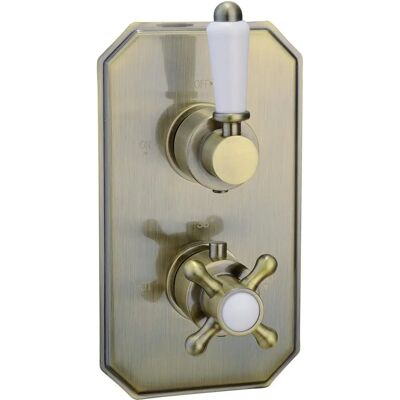 Enki - TSV043 - Antique Brass - Thermostatic - Shower Valve Enki - TSV043 - Antique Brass - Thermostatic - Shower Valve
