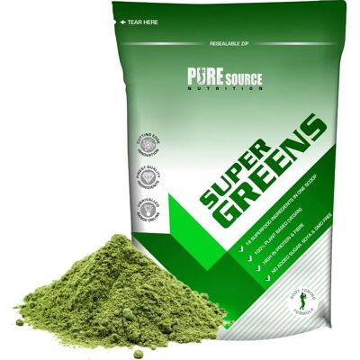 Pure Source Nutrition - Super Greens Powder - 1Kg - Vegan - Powder Pure Source Nutrition - Super Greens Powder - 1Kg - Vegan - Powder