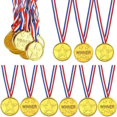 Shatchi Plastic Gold Medals Kids Sports Award - Medals Shatchi Plastic Gold Medals Kids Sports Award - Medals