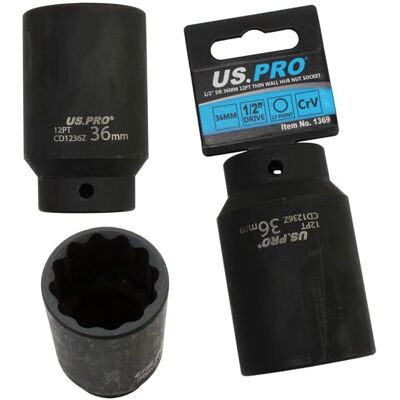 US PRO 36mm Impact Socket - 12 Point Deep Impact US PRO 36mm Impact Socket - 12 Point Deep Impact