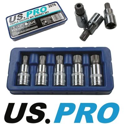 US PRO - 5 Piece 1/2" Drive - M10-M18 - Socket Set US PRO - 5 Piece 1/2" Drive - M10-M18 - Socket Set